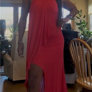 BCBGMaxAzria Vibrant Red Asymmetrical Dress